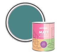 Rust-Oleum Green Interior Wood Paint in Matt Finish - Peacock Suit 750ml