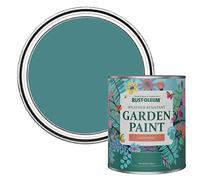 Rust-Oleum Green Mould-Resistant Garden Paint In Satin Finish - Peacock Suit 750ml