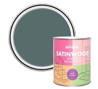 Rust-Oleum Green Satinwood Interior Wood Paint - Deep Sea 750ml