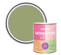 Rust-Oleum Green Satinwood Interior Wood Paint - Familiar Ground 750ml