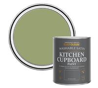 Rust-Oleum Green Scrubbable Kitchen Cupboard Paint in Satin Finish - Familiar Ground 750ml