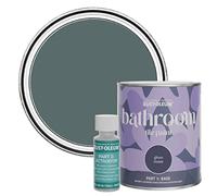 Rust-Oleum Green Water-Resistant Bathroom Tile Paint in Gloss Finish - Deep Sea 750ml