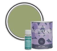 Rust-Oleum Green Water-Resistant Bathroom Tile Paint in Gloss Finish - Familiar Ground 750ml