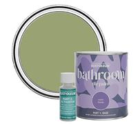 Rust-Oleum Green Water-Resistant Bathroom Tile Paint in Satin Finish - Familiar Ground 750ml