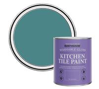 Rust-Oleum Green Water-Resistant Kitchen Tile Paint in Gloss Finish - Peacock Suit 750ml