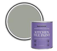 Rust-Oleum Green Water-Resistant Kitchen Tile Paint in Gloss Finish - Tea Leaf 750ml