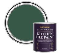 Rust-Oleum Green Water-Resistant Kitchen Tile Paint in Matt Finish - The Pinewoods 750ml