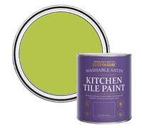 Rust-Oleum Green water resistant Kitchen Tile Paint in Satin Finish - Key Lime 750ml