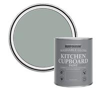 Rust-Oleum Grey Kitchen Cupboard Paint in Gloss Finish - Pitch Grey 750ml
