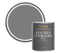 Rust-Oleum Grey Scrubbable Kitchen Cupboard Paint in Satin Finish - Torch Grey 750ml