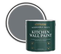 Rust-Oleum Grey Washable Kitchen Wall Paint in Matt Finish - Marine Grey 2.5L