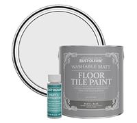Rust-Oleum Grey Washable Matt Floor Tile Paint - Monaco Mist 2.5L
