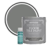 Rust-Oleum Grey Washable Matt Floor Tile Paint - Torch Grey 2.5L