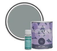 Rust-Oleum Grey Water-Resistant Bathroom Tile Paint in Gloss Finish - Slate 750ml