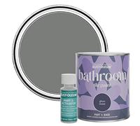 Rust-Oleum Grey Water-Resistant Bathroom Tile Paint in Gloss Finish - Torch Grey 750ml