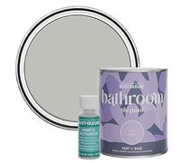Rust-Oleum Grey Water-Resistant Bathroom Tile Paint in Matt Finish - Flint 750ml