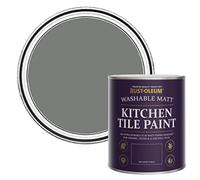 Rust-Oleum Grey water resistant Kitchen Tile Paint in Matt Finish - Torch Grey 750ml