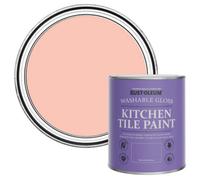 Rust-Oleum Peach Water-Resistant Kitchen Tile Paint in Gloss Finish - Happy As A Clam 750ml