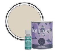 Rust-Oleum Beige Water-Resistant Bathroom Tile Paint in Gloss Finish - Hessian 750ml