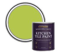Rust-Oleum Green water resistant Kitchen Tile Paint in Matt Finish - Key Lime 750ml