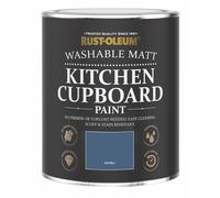 Rust-Oleum Kitchen Cupboard Ink Blue Washable Matt Paint 750ml