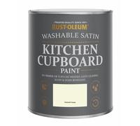 Rust-Oleum Cream Scrubbable Kitchen Cupboard Paint in Satin Finish - Clotted Cream 750ml