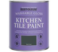Rust-Oleum Gloss Kitchen Tile Paint 750ml - Black Sand