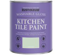 Rust-Oleum Green Water-Resistant Kitchen Tile Paint in Gloss Finish - Laurel Green 750ml