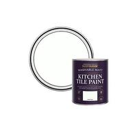 Rust-Oleum White water resistant Kitchen Tile Paint in Matt Finish - Chalk White 750ml