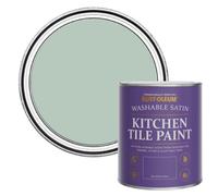 Rust-Oleum Green water resistant Kitchen Tile Paint in Satin Finish - Leaplish 750ml