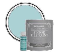Rust-Oleum Blue Washable Matt Floor Tile Paint - Little Cyclades 2.5L