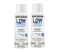 Rust-Oleum Low Odor Premium Spray Paint, 11 oz, Matte Snow White, 2 Pack