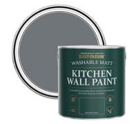 Rust-Oleum Grey Washable Kitchen Wall Paint in Matt Finish - Marine Grey 2.5L