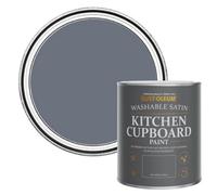 Rust-Oleum Dark Grey Scrubbable Kitchen Cupboard Paint in Satin Finish - Marine Grey 750ml