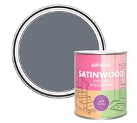 Rust-Oleum Grey Satinwood Interior Wood Paint - Marine Grey 750ml