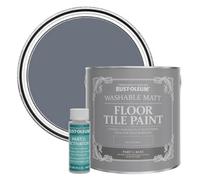 Rust-Oleum Grey Washable Matt Floor Tile Paint - Marine Grey 2.5L