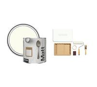 Rust-Oleum Matt Emulsion Wall & Ceiling Paint 2.5 Litre with Ready to Roll Kit (Large)