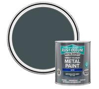 Rust-Oleum Metal Expert Anthracite Satin Topcoat Paint, 750Ml Tin