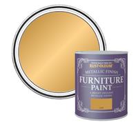 Rust-Oleum Metallic Finish Furniture Paint Gold 750ml