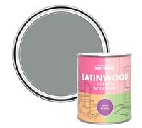 Rust-Oleum Mid-Grey Satinwood Interior Wood Paint - Mid-Anthracite 750ml