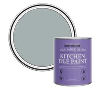 Rust-Oleum Grey Water-Resistant Kitchen Tile Paint in Gloss Finish - Mineral Grey 750ml