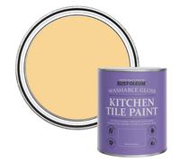Rust-Oleum Yellow Water-Resistant Kitchen Tile Paint in Gloss Finish - Mustard 750ml