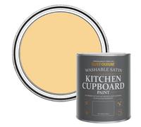 Rust-Oleum Yellow Scrubbable Kitchen Cupboard Paint in Satin Finish - Mustard 750ml