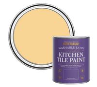 Rust-Oleum Yellow water resistant Kitchen Tile Paint in Satin Finish - Mustard 750ml