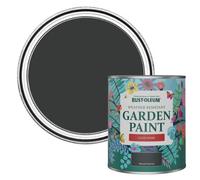 Rust-Oleum Black Mould-Resistant Garden Paint In Gloss Finish - Natural Charcoal (Black) 750ml