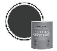 Rust-Oleum Black Kitchen Cupboard Paint in Gloss Finish - Natural Charcoal (Black) 750ml