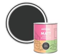 Rust-Oleum Black Interior Wood Paint in Matt Finish - Natural Charcoal (Black) 750ml