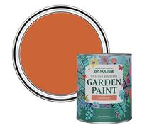 Rust-Oleum Orange Mould-Resistant Garden Paint In Satin Finish - Tiger Tea 750ml