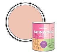 Rust-Oleum Orange Satinwood Interior Wood Paint - Coral 750ml