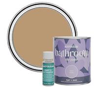 Rust-Oleum Orange Water-Resistant Bathroom Tile Paint in Matt Finish - Fired Clay 750ml
